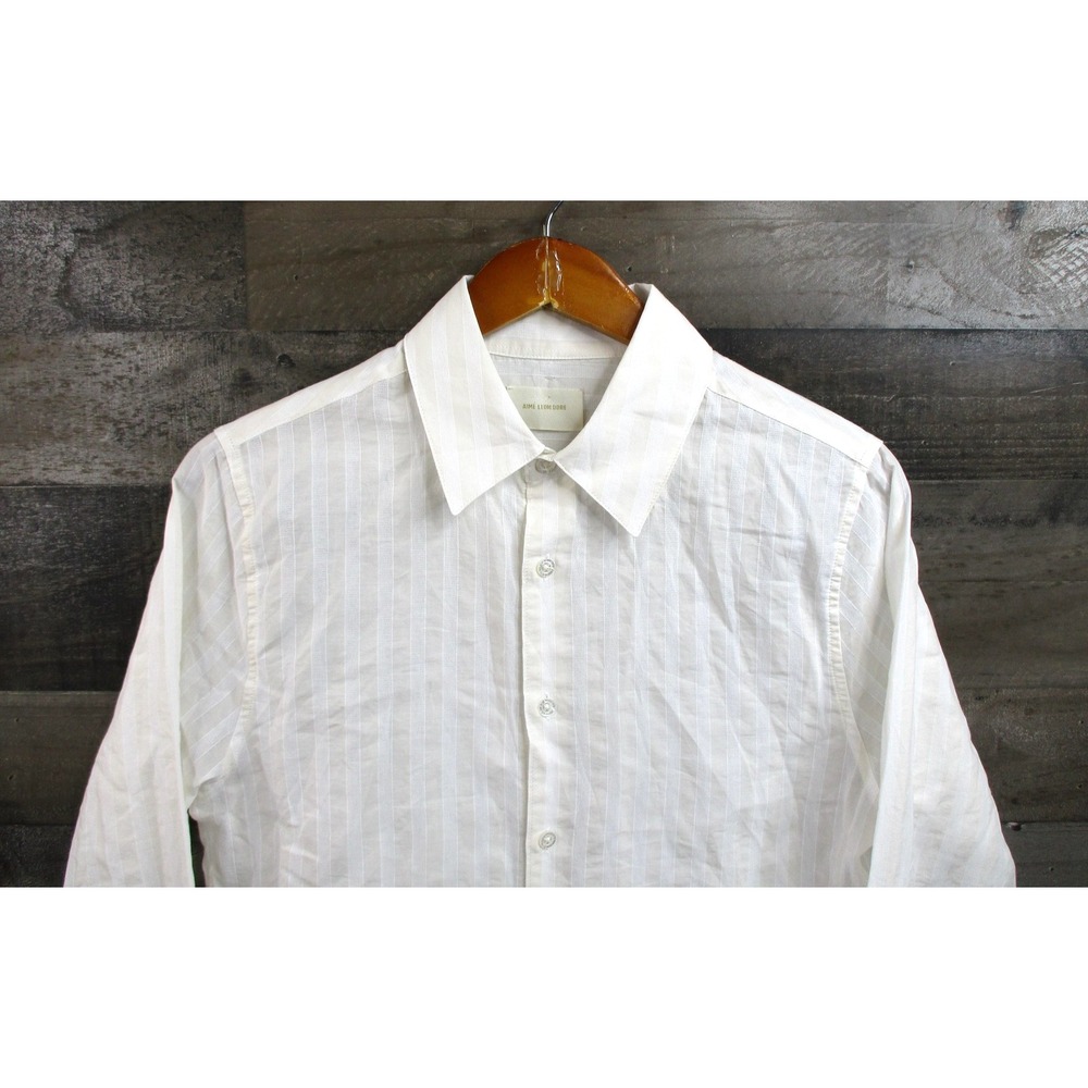 Aimé Leon Dore Shirt Mens XS White Striped Button Up Long Sleeve Cotton Casual